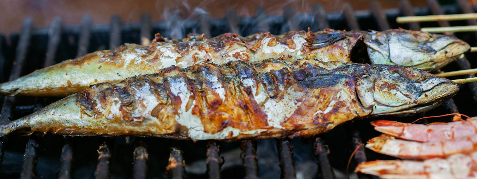 Peixe Assado Na Churrasqueira
